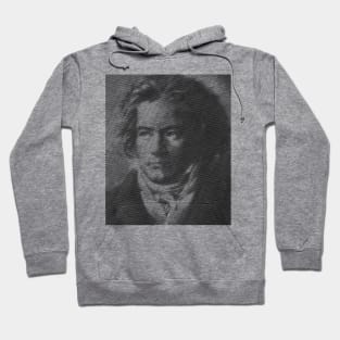 Beethoven Portrait Formed By Lines Hoodie